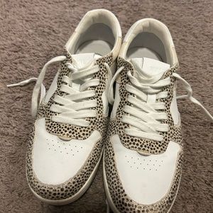 Madewell Court Sneakers in Spotted Calf hair Size 9.5